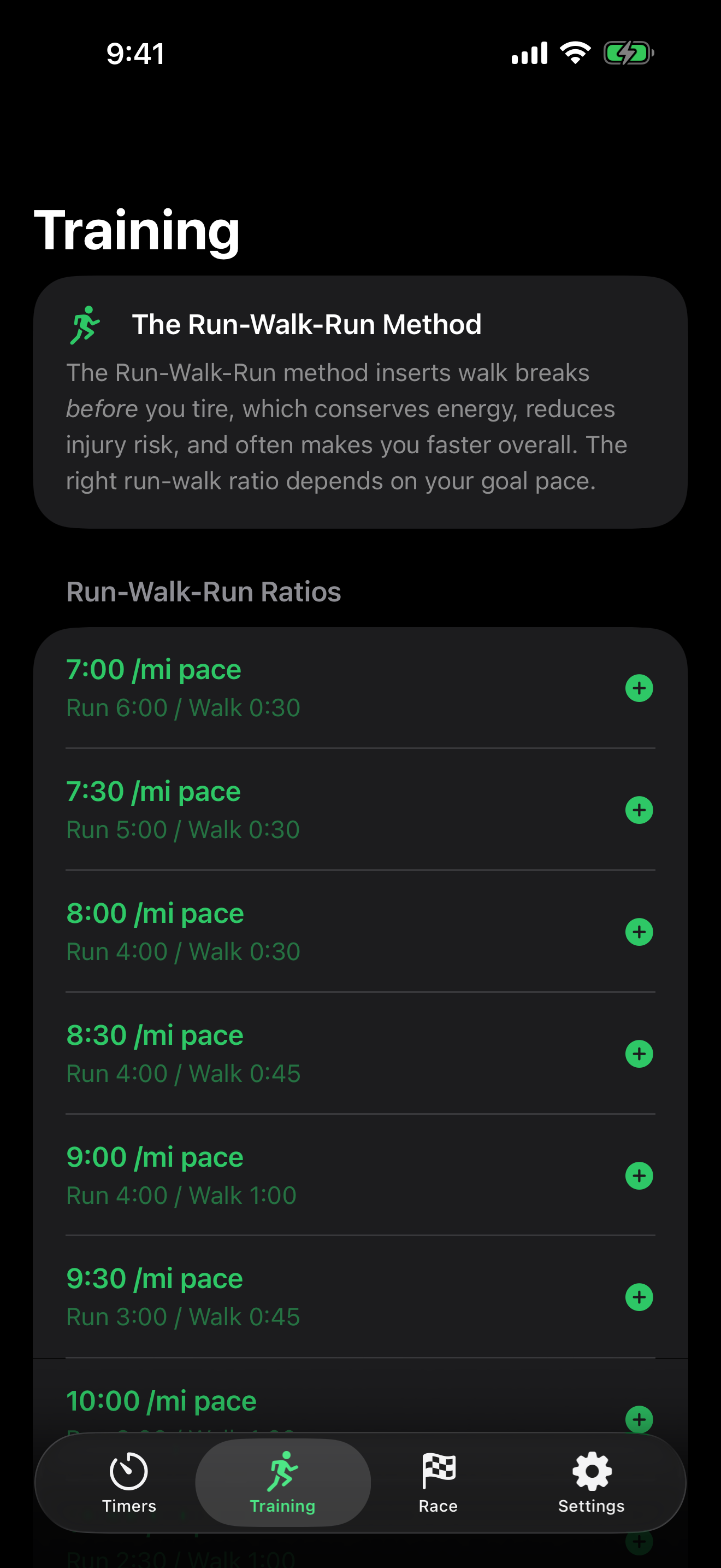 Run Walk Run Timer screenshot 6