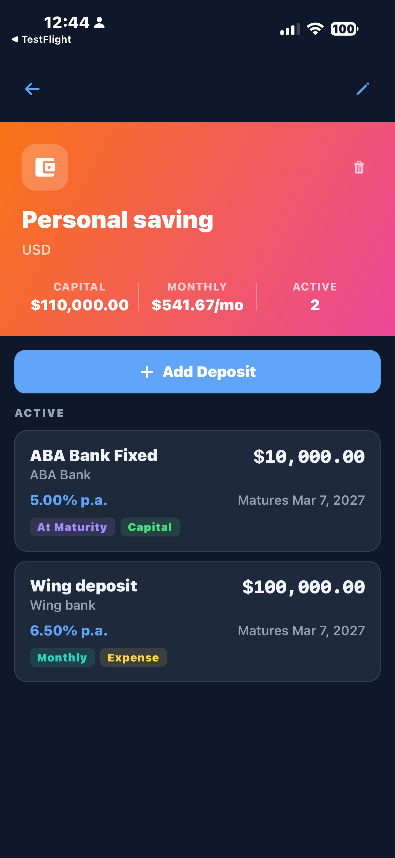 Personal Investment Tracker