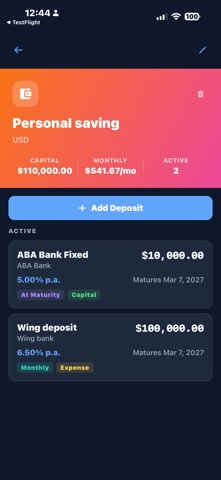 Personal Investment Tracker screenshot