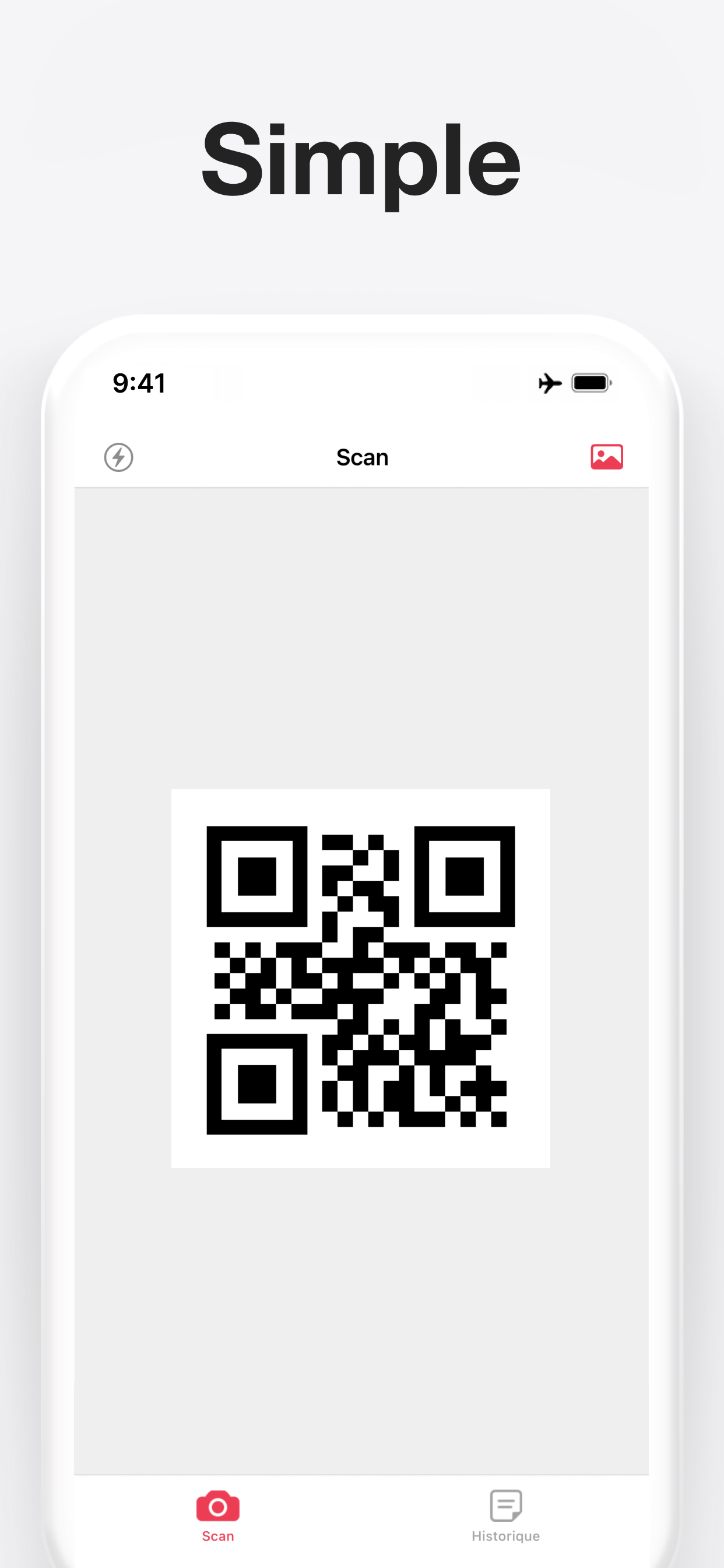 Lecteur QR Code: Barre Scanner