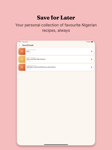 AmeboChef: Nigerian Meal Plans iPad screenshot
