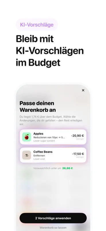 Cart AI: Einkaufsbudget screenshot 4 of 9