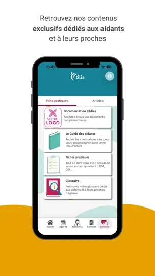 Capture d'écran de Tilia Pour Les Aidants sur iPhone 6
