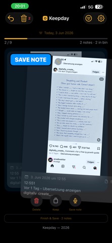 Keepday: screenshot note saver screenshot