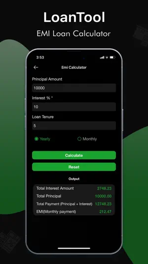 LoanTool : EMI Loan Calculator screenshot 2