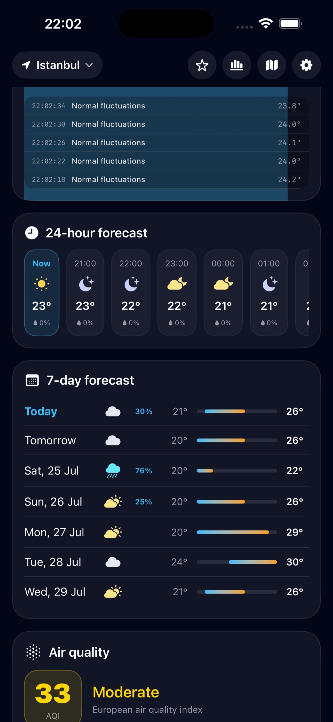 Screenshot 2 of AtmoPulse Weather Tracker