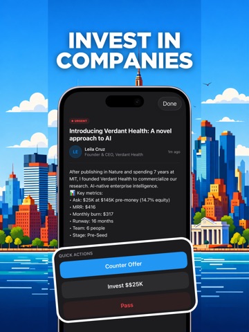Startup Tycoon Game - VC Phone iPad screenshot