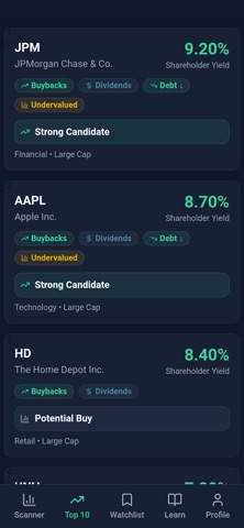 Stock Buyback Hunter Screenshot 1 of 4