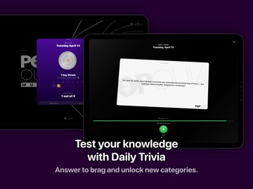Pop Quiz Music iPad screenshot