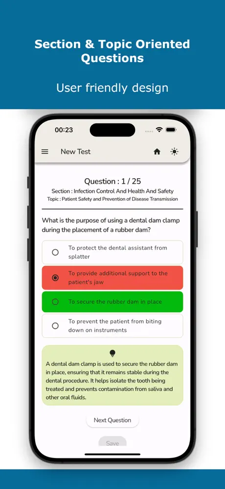 Dental Assistant Practice Test Screenshot 1