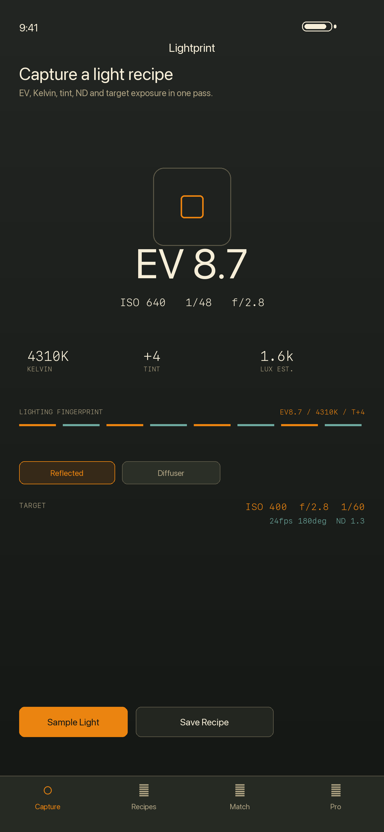 Lightprint: Light Meter screenshot 2
