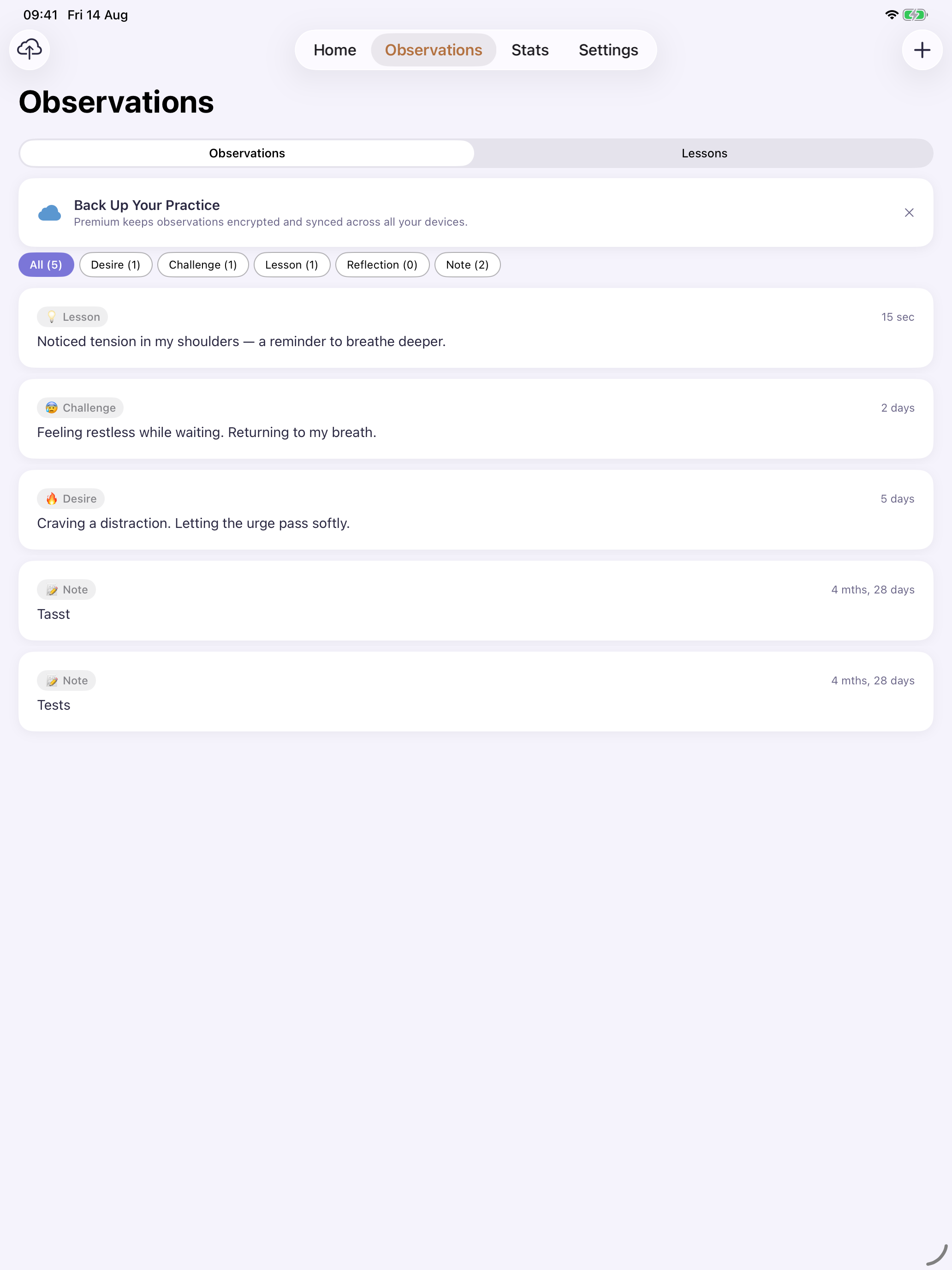 Zen Bell: Meditation Journal screenshot 13