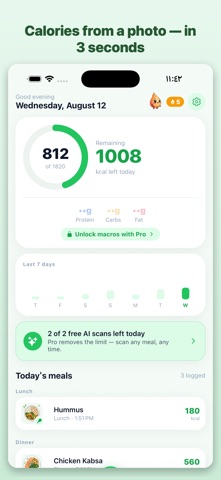 Calorvisor: AI Calorie Counter iPhone screenshot 1