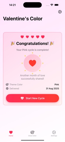 Valentine's Color Gift App screenshot