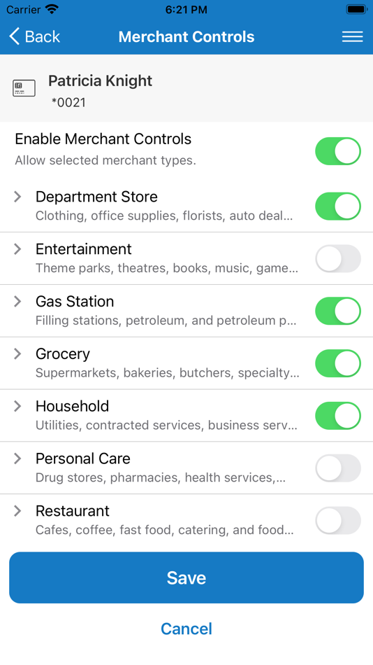 #4. MB Card Secure (iOS) By: The Middlefield Banking Company
