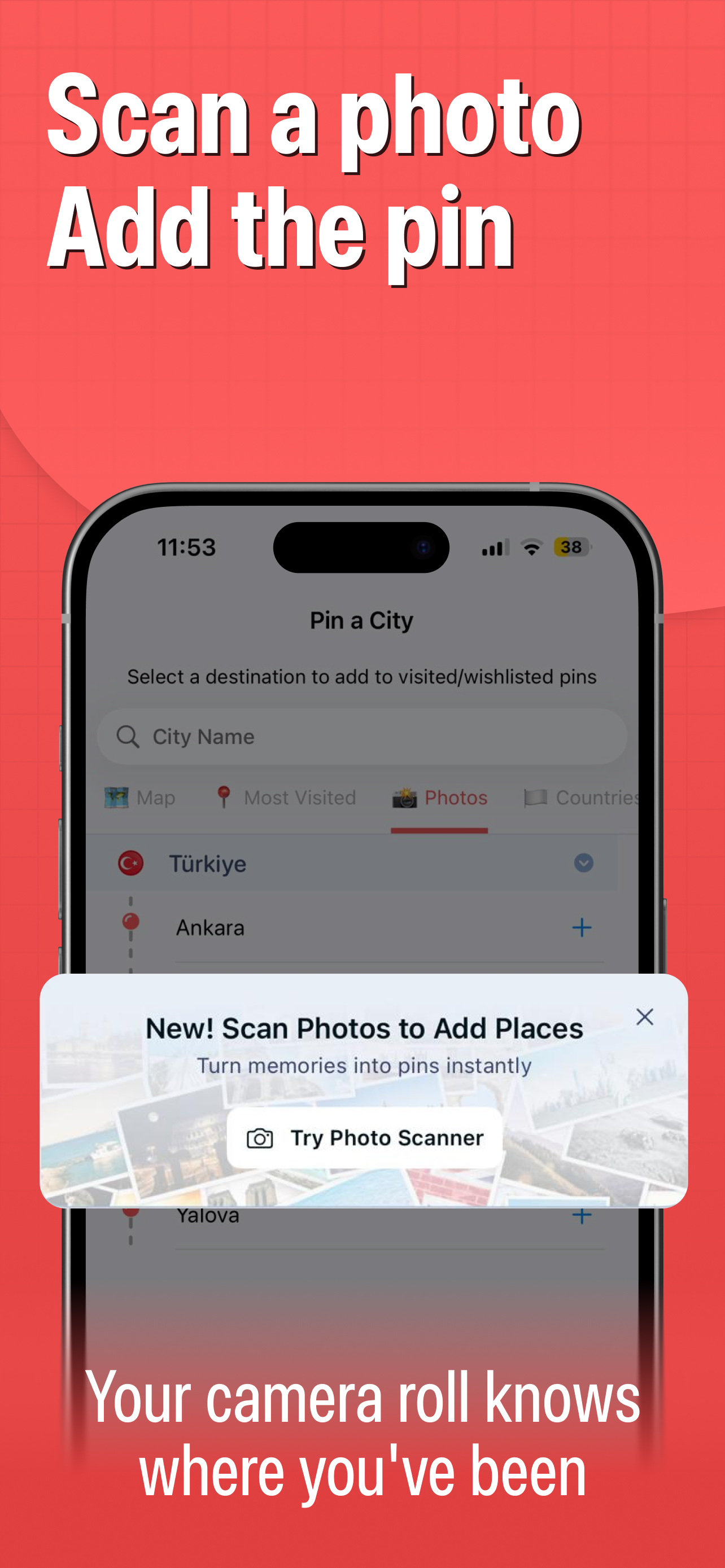 Pin Traveler: Track Travel Map