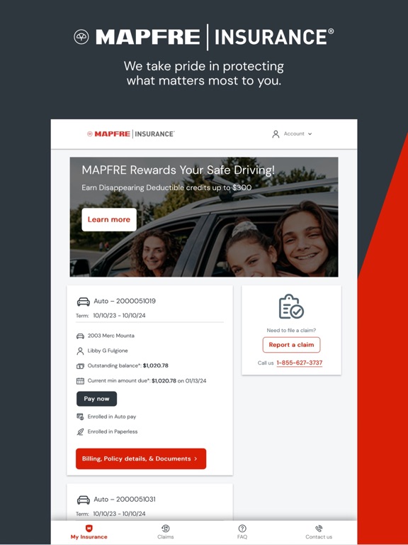 GO MAPFRE iPad screenshot 1 - Finance app