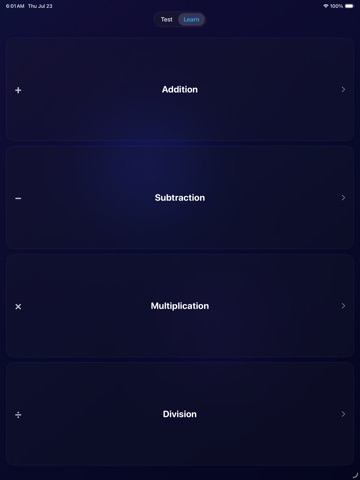 Arithmetic - Mental Math iPad screenshot