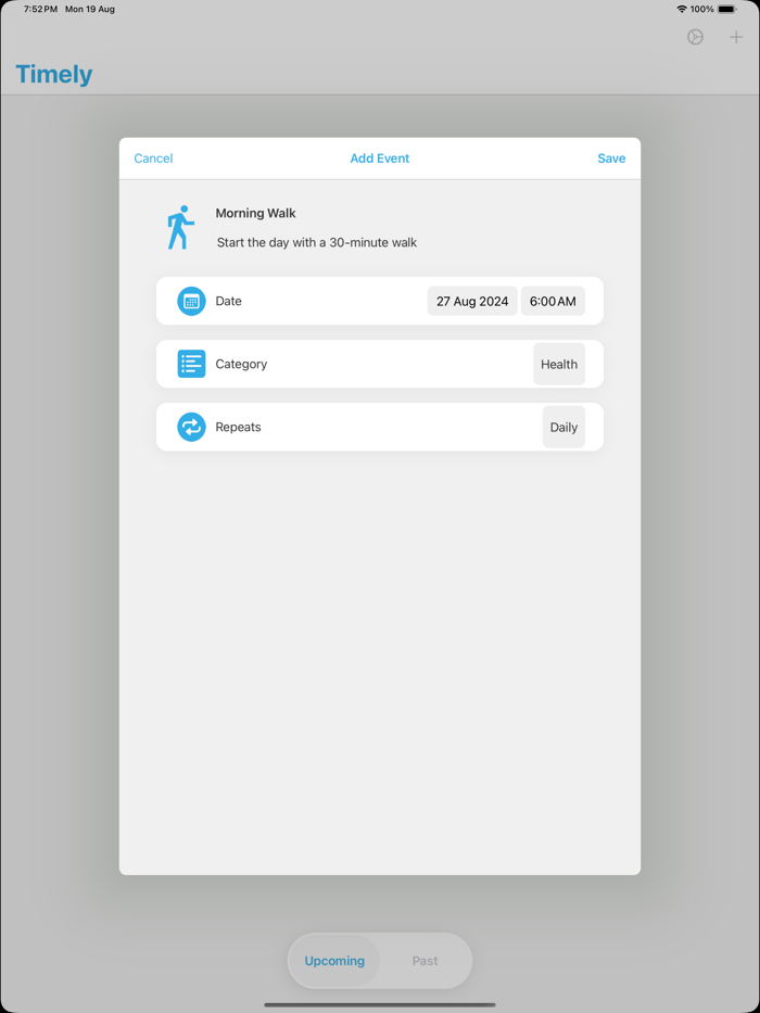 Timely - Event Reminder