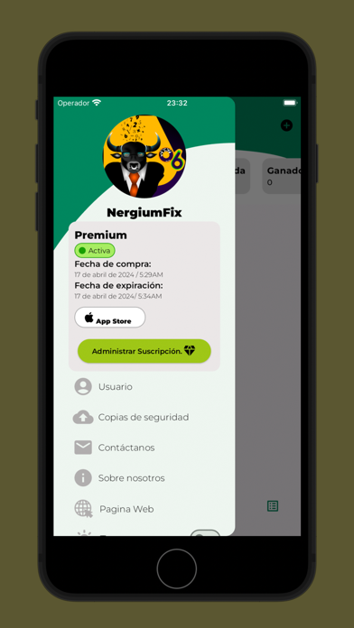 Opti Balance app screenshot