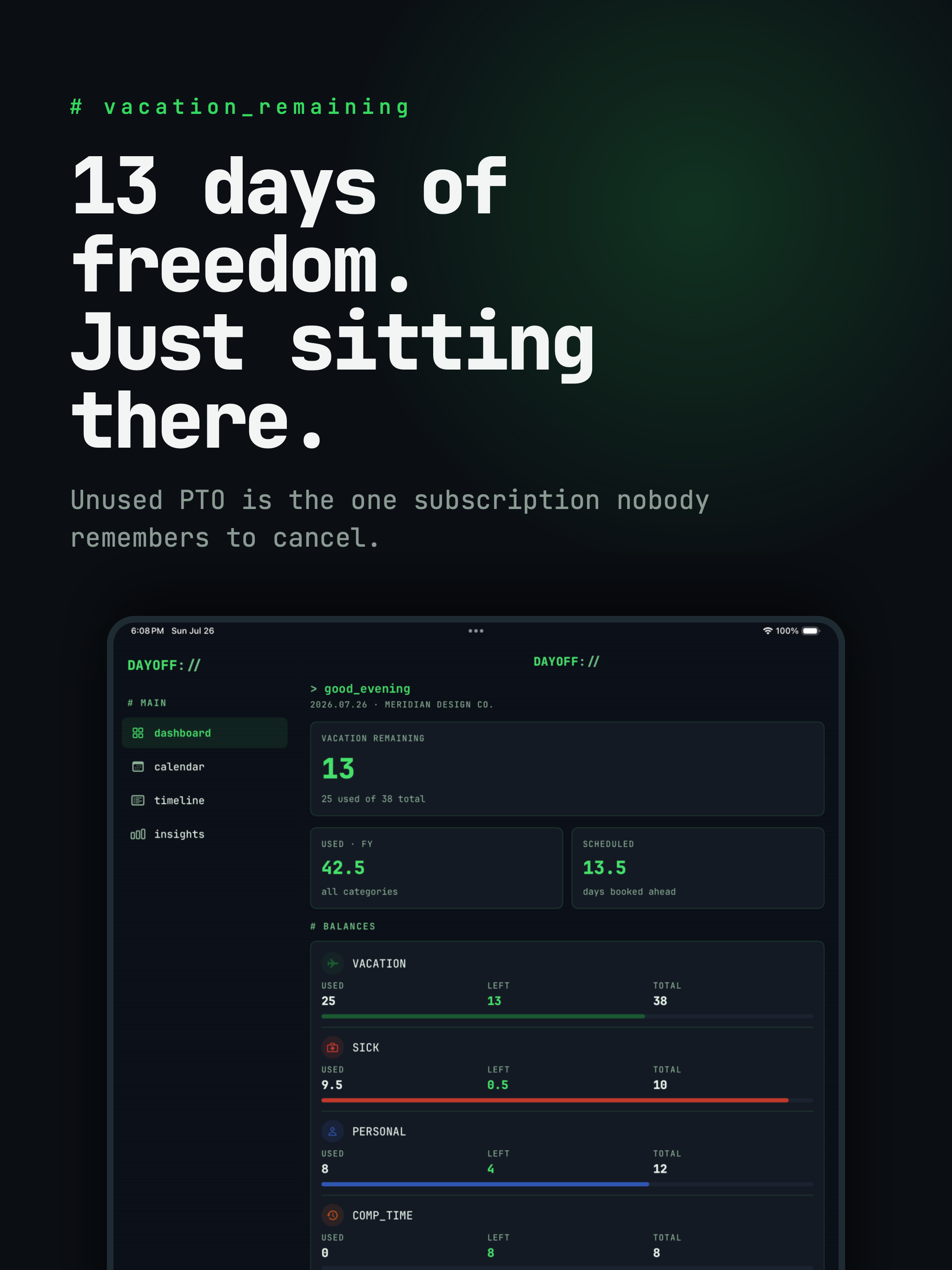 PTO Vacation Tracker : DAYOFF screenshot 11