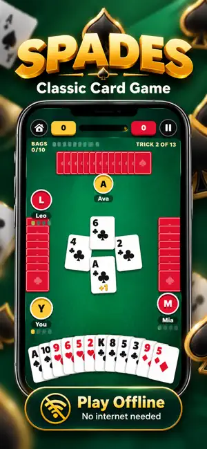 Spades: Offline Card Games screenshot 1