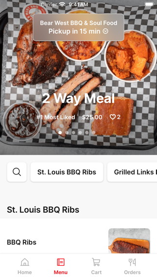 Bear West BBQ & Soul Food iPhone screenshot 2 - Food & Drink app