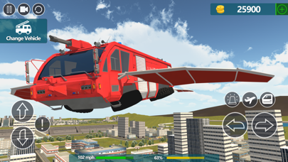 Fire Truck Flying Car Screenshot