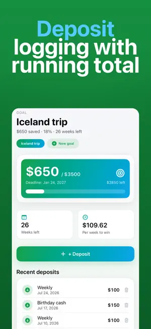 Money Savings Goal Tracker Pro screenshot 4