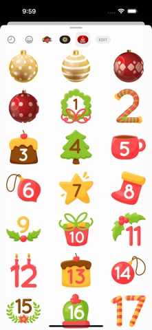 Christmas Stickers - Wishes iPhone screenshot