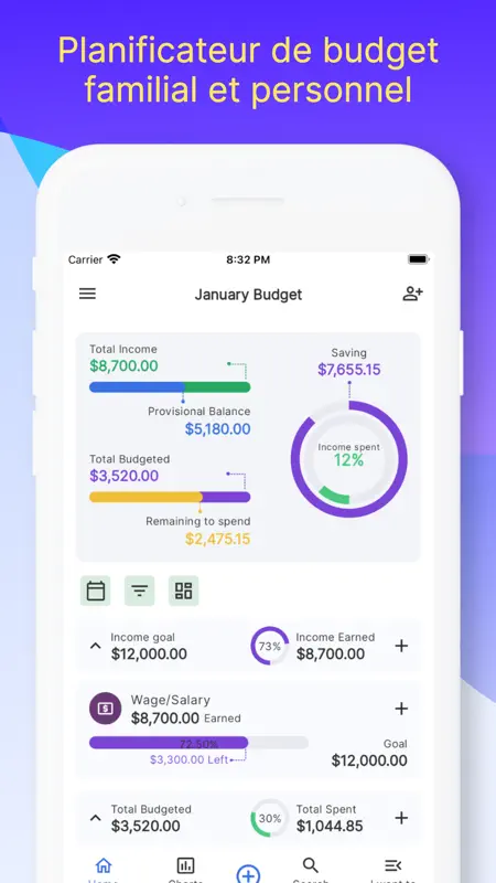 iSaveMoneyGo: Gestion budget screenshot 1 of 8