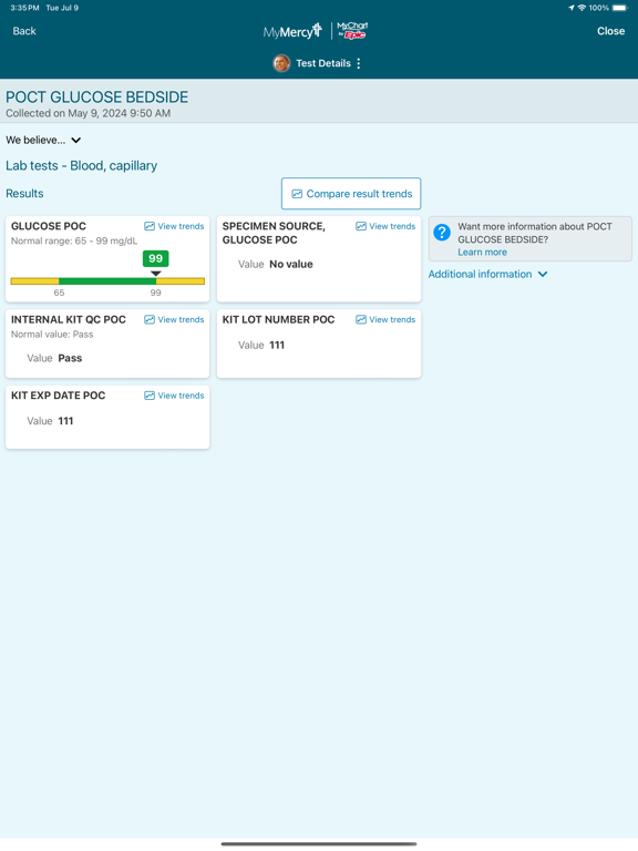 MyMercy iPad screenshot 8 - Medical app
