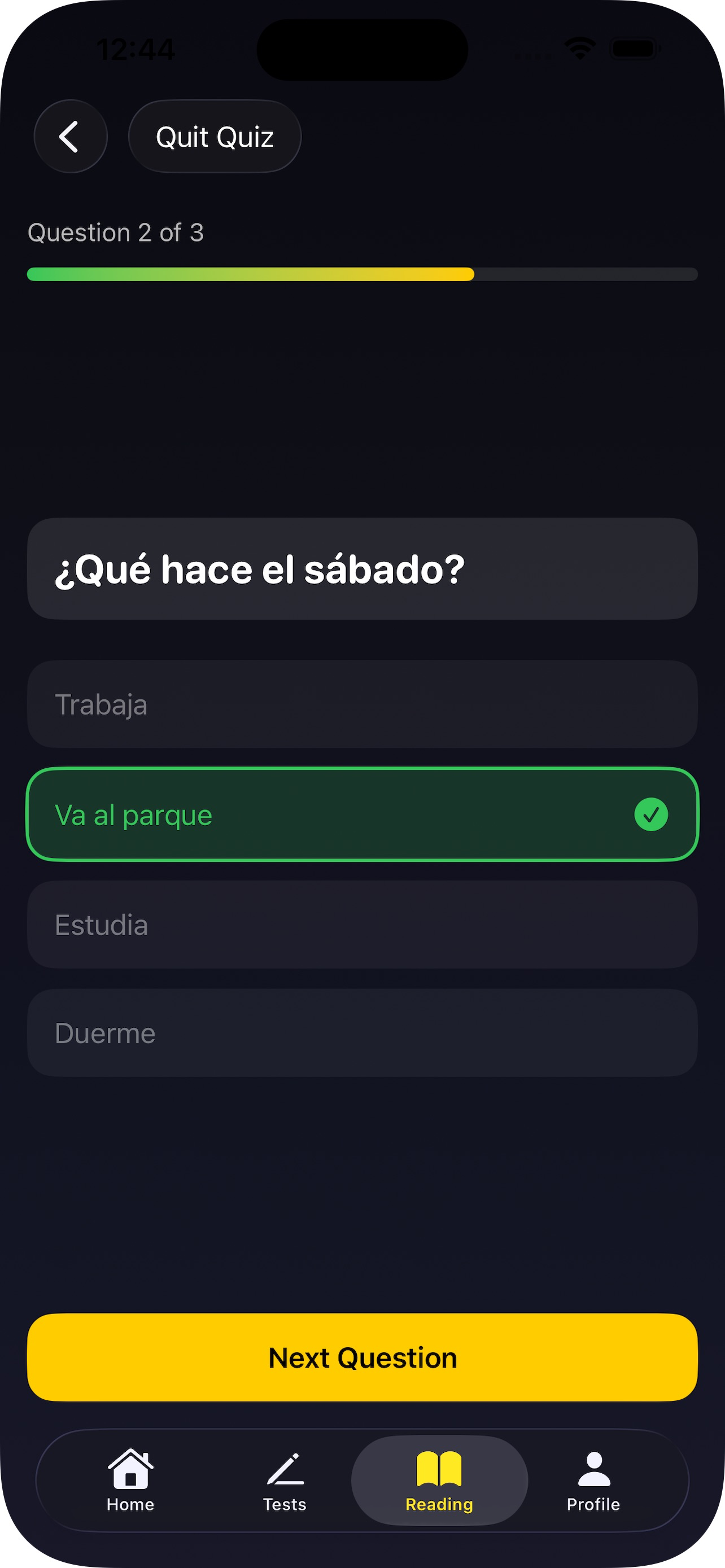 Learn Spanish: Reading & Quiz screenshot 6