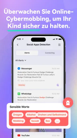 Screenshot von FamiSafe- Kindersicherung App auf dem iPhone 9