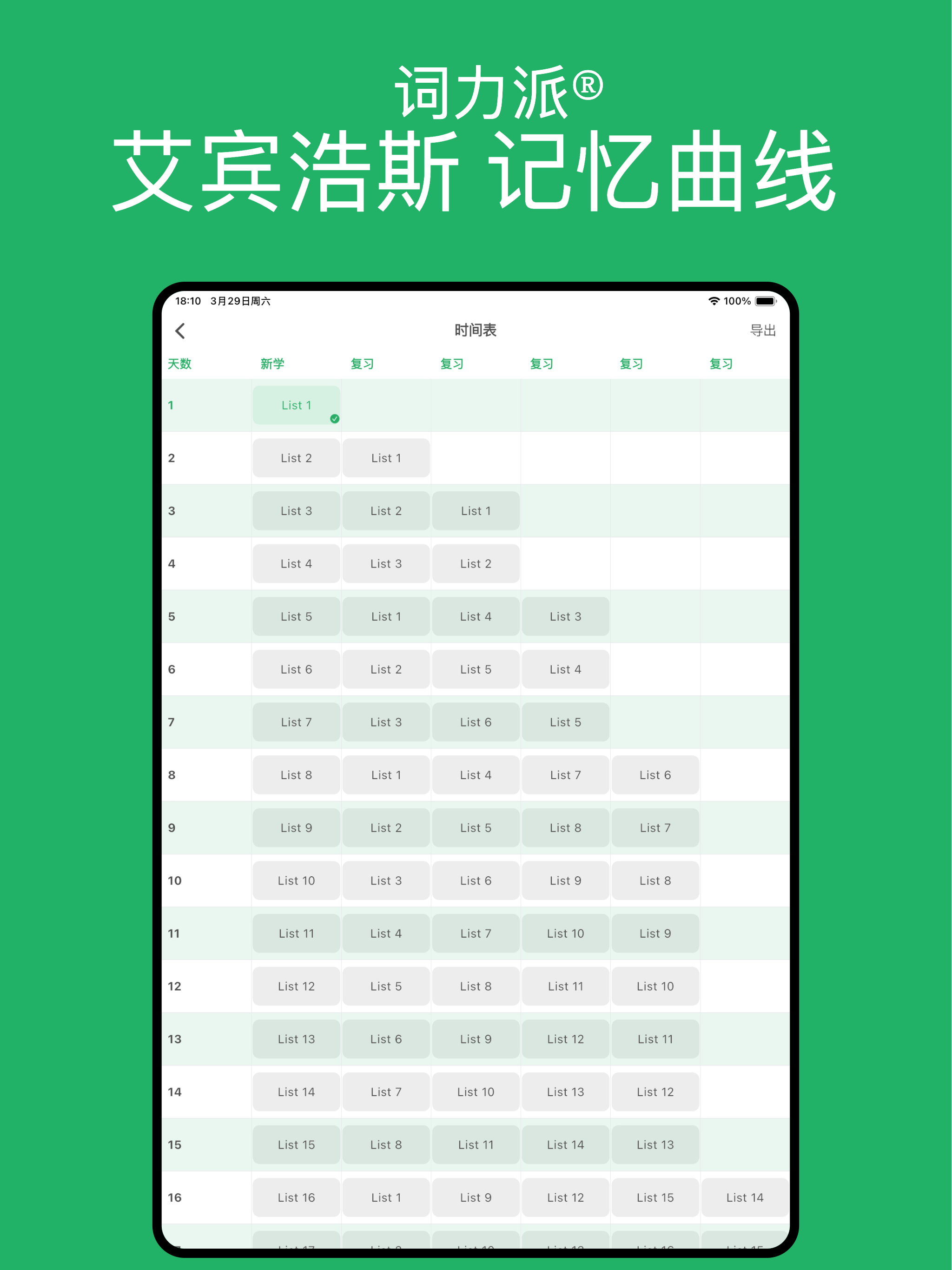 词力派 - 四级六级考研雅思托福留学高考英语list背单词