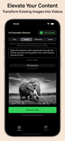 Cinematic AI: Create AI Videos iPhone screenshot