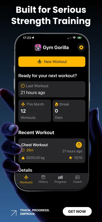 Gym Gorilla: Workout Tracker screenshot 1