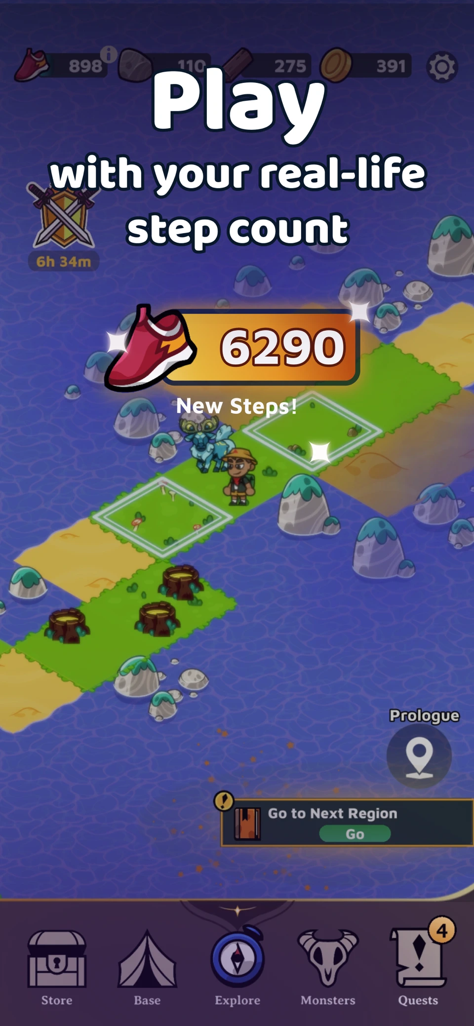 Monster Walk: Step Adventure screenshot