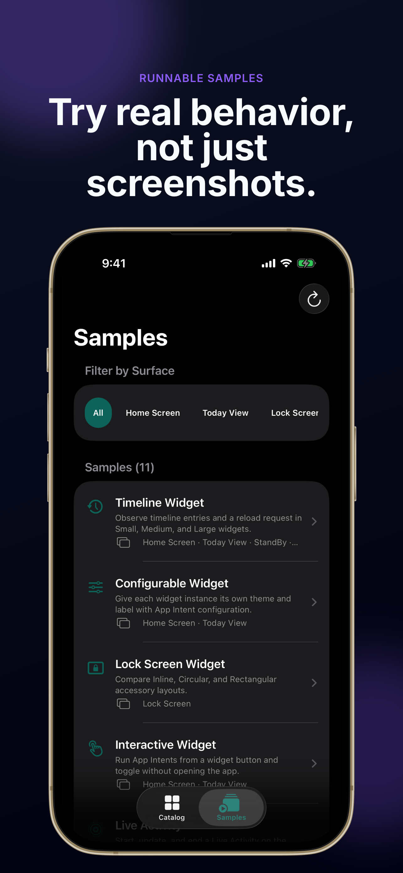 Widget Catalog for WidgetKit screenshot 2