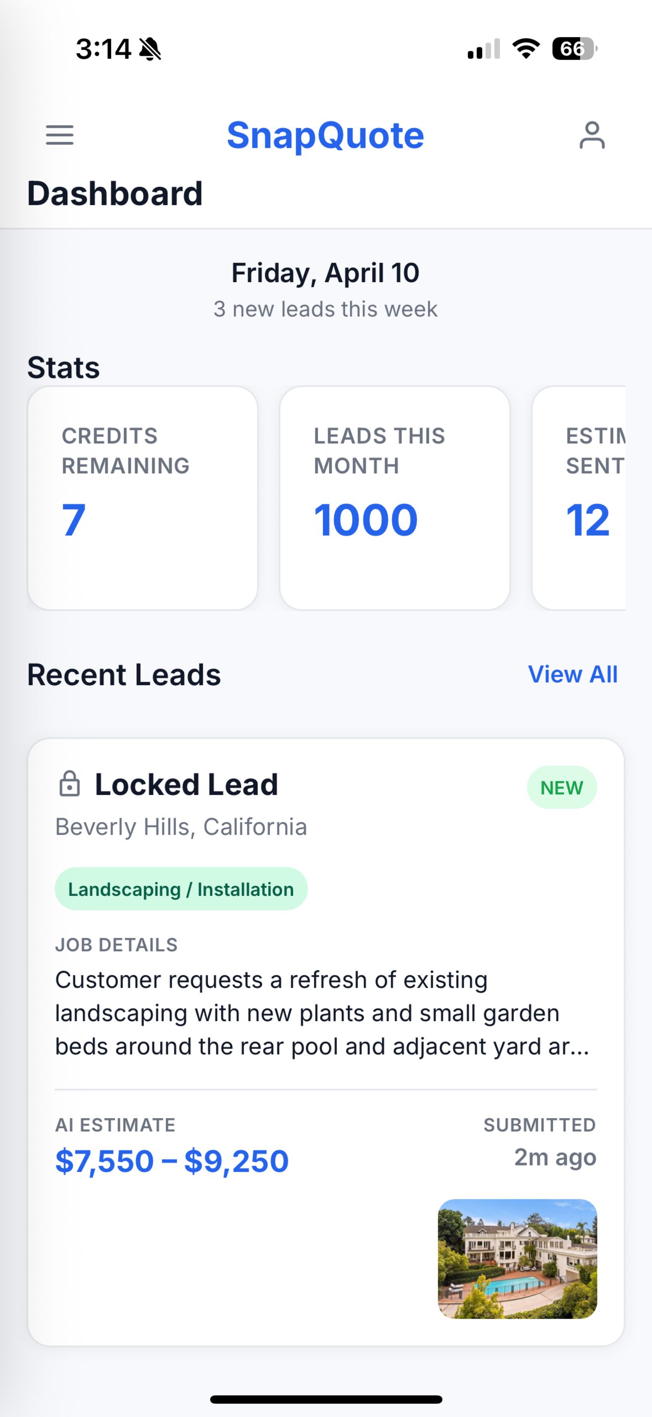 SnapQuote: Contractor Leads