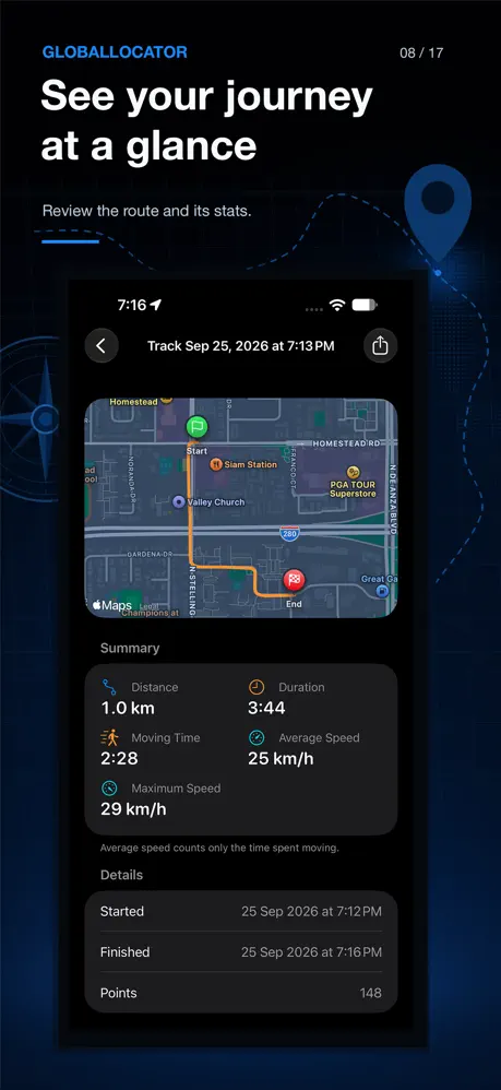 Global Locator on iPhone — screenshot 8