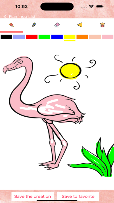 Flamingo graffiti painting Screenshot