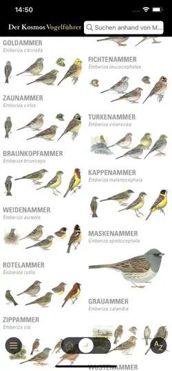 Screenshot von Der Kosmos Vogelführer auf dem iPhone 2