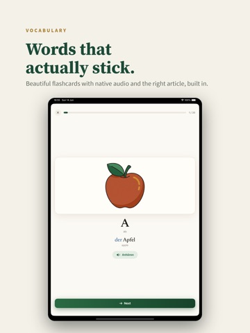 Willkommen - Learn German iPad screenshot