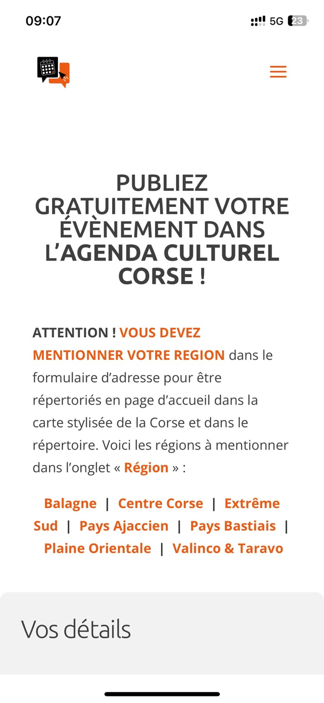 Agenda Culturel Corse