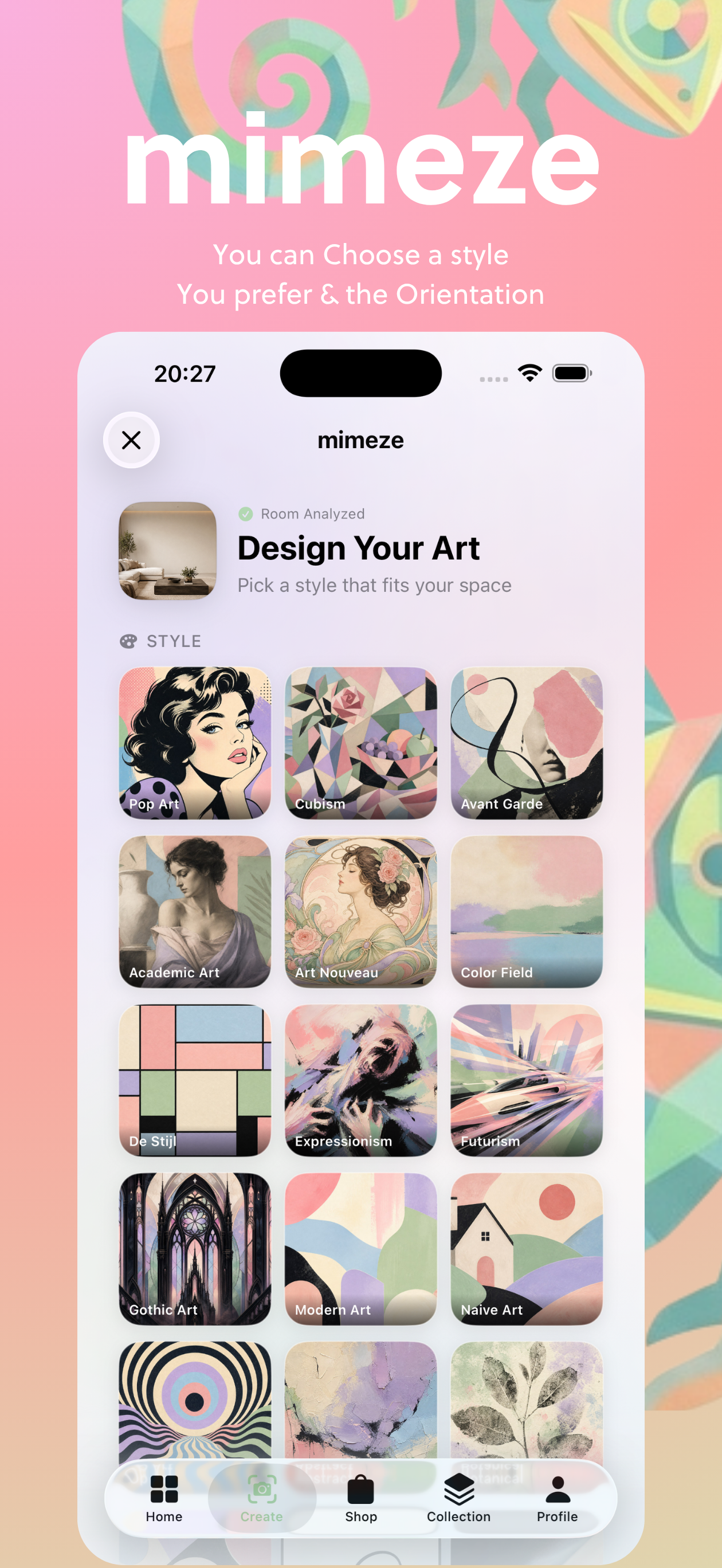 mimeze: AI Art Prints & Gifts screenshot 5
