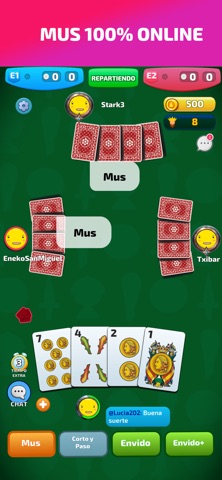 Mus Online Maestro - Juego mus iPhone screenshot