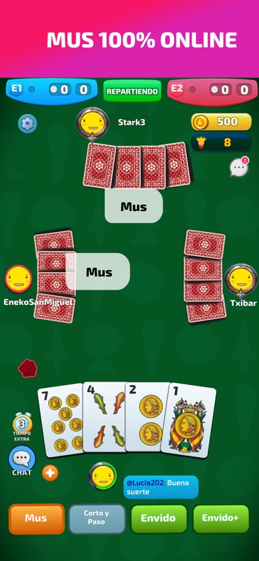 Mus Online Maestro - Juego mus screenshot 1