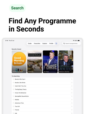 TV Guide UK: TeleoTV iPad screenshot