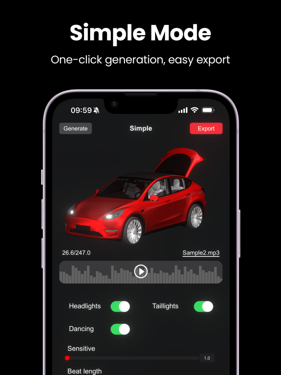Screenshot #5 pour Light Show Creator for Tesla